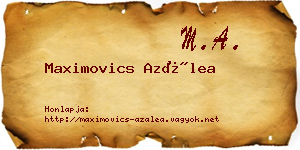 Maximovics Azálea névjegykártya